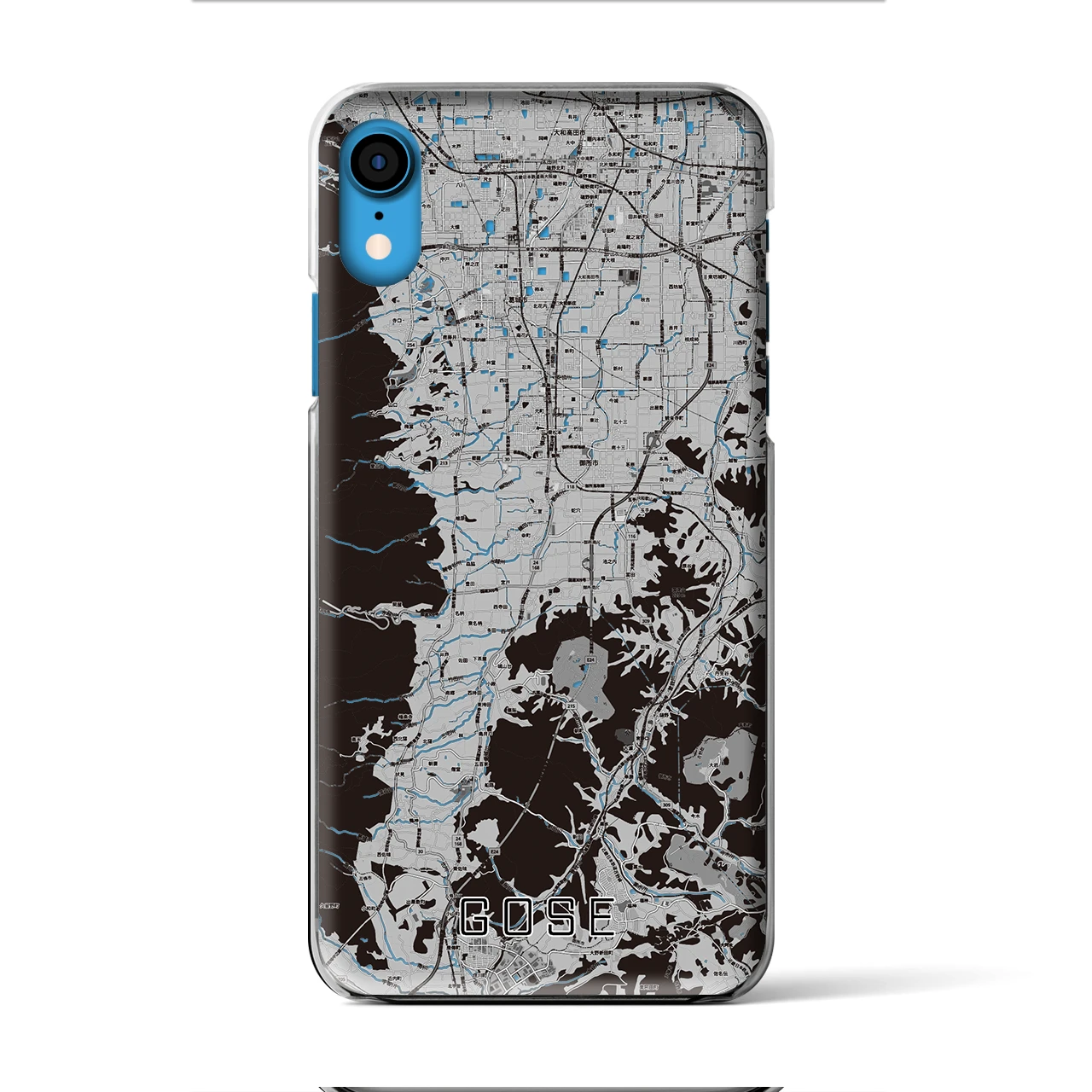 【御所(奈良県)】地図柄iPhoneケース(クリアタイプ)