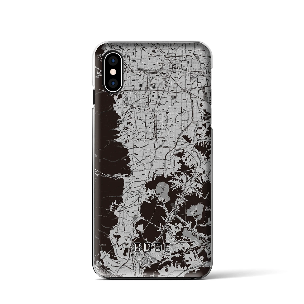 【御所(奈良県)】地図柄iPhoneケース(クリアタイプ)