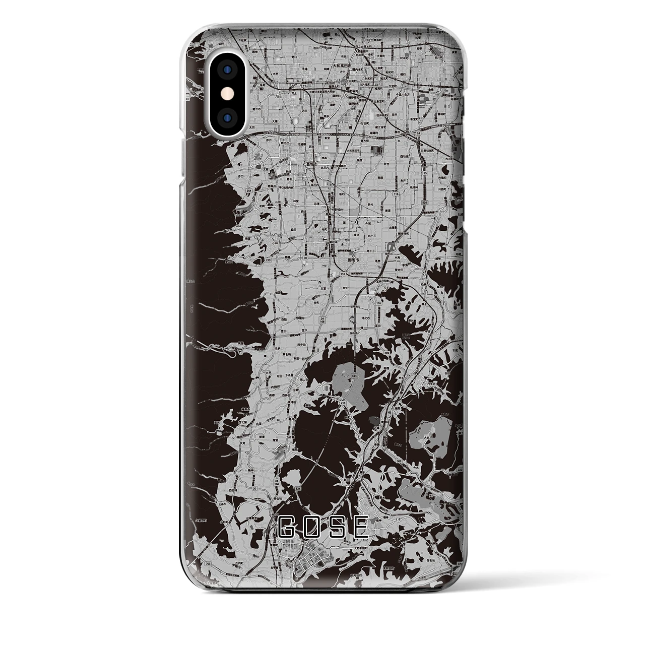 【御所(奈良県)】地図柄iPhoneケース(クリアタイプ)