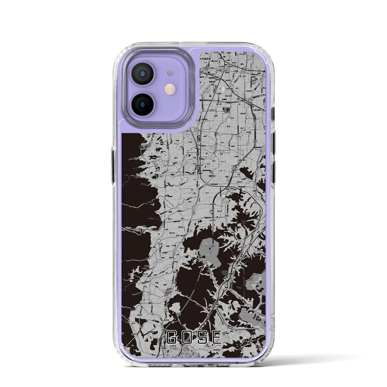 【御所(奈良県)】地図柄iPhoneケース(MagSafeタイプ)