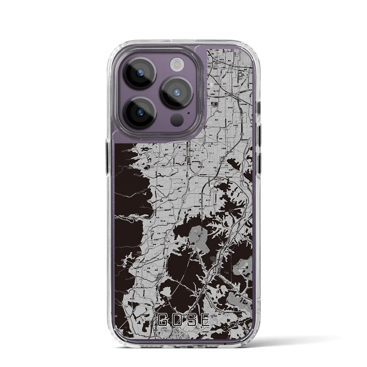 【御所(奈良県)】地図柄iPhoneケース(MagSafeタイプ)