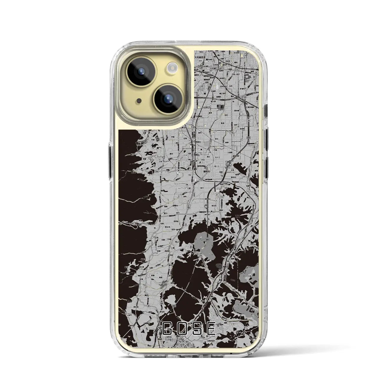 【御所(奈良県)】地図柄iPhoneケース(MagSafeタイプ)
