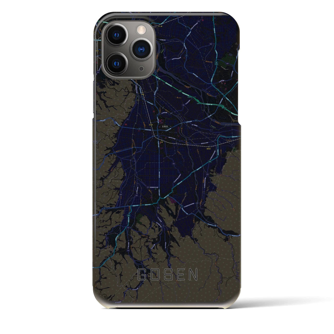 【五泉(新潟県)】地図柄iPhoneケース(バックカバータイプ)