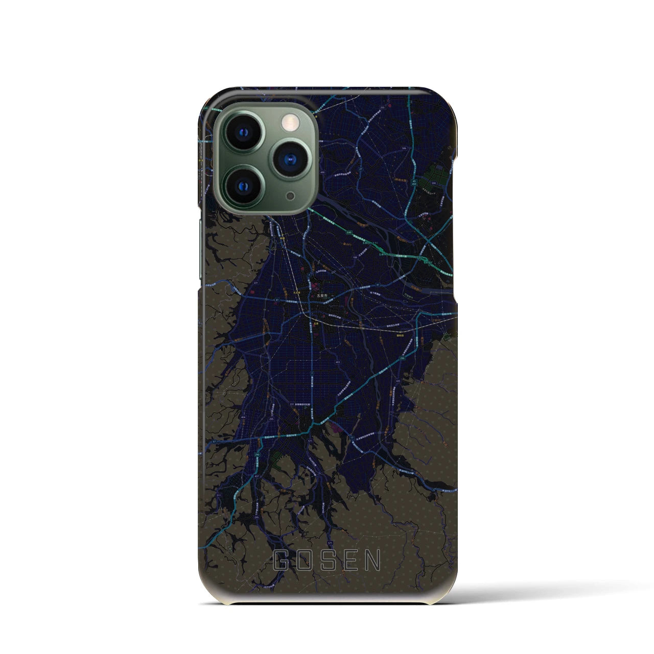 【五泉(新潟県)】地図柄iPhoneケース(バックカバータイプ)