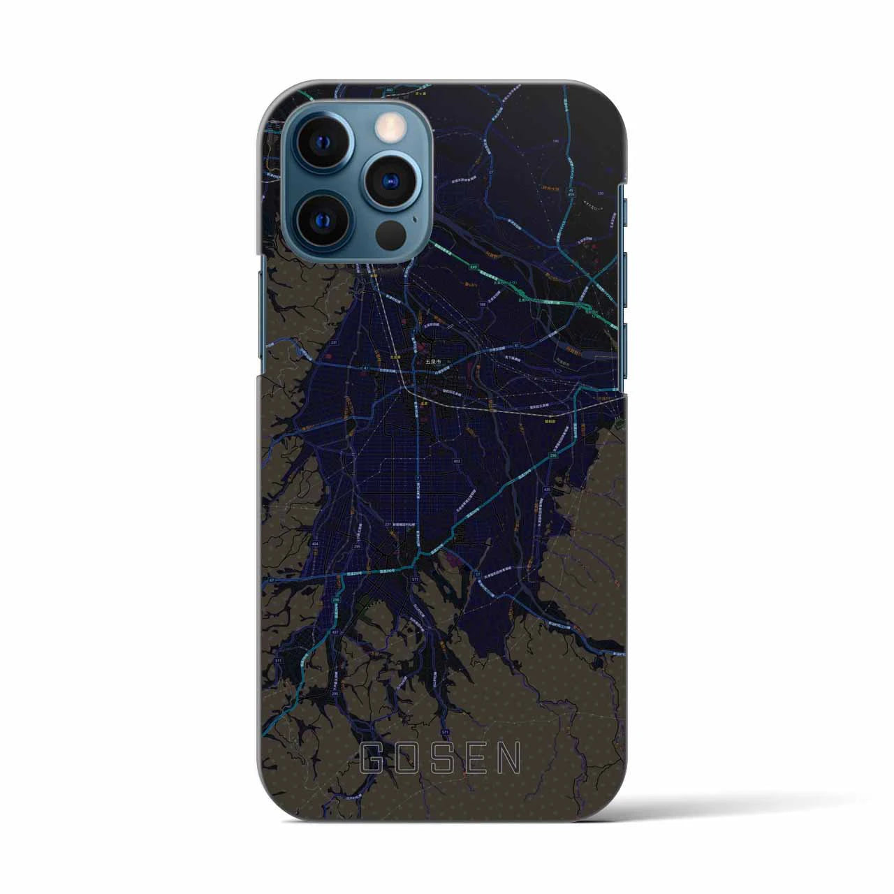 【五泉(新潟県)】地図柄iPhoneケース(バックカバータイプ)