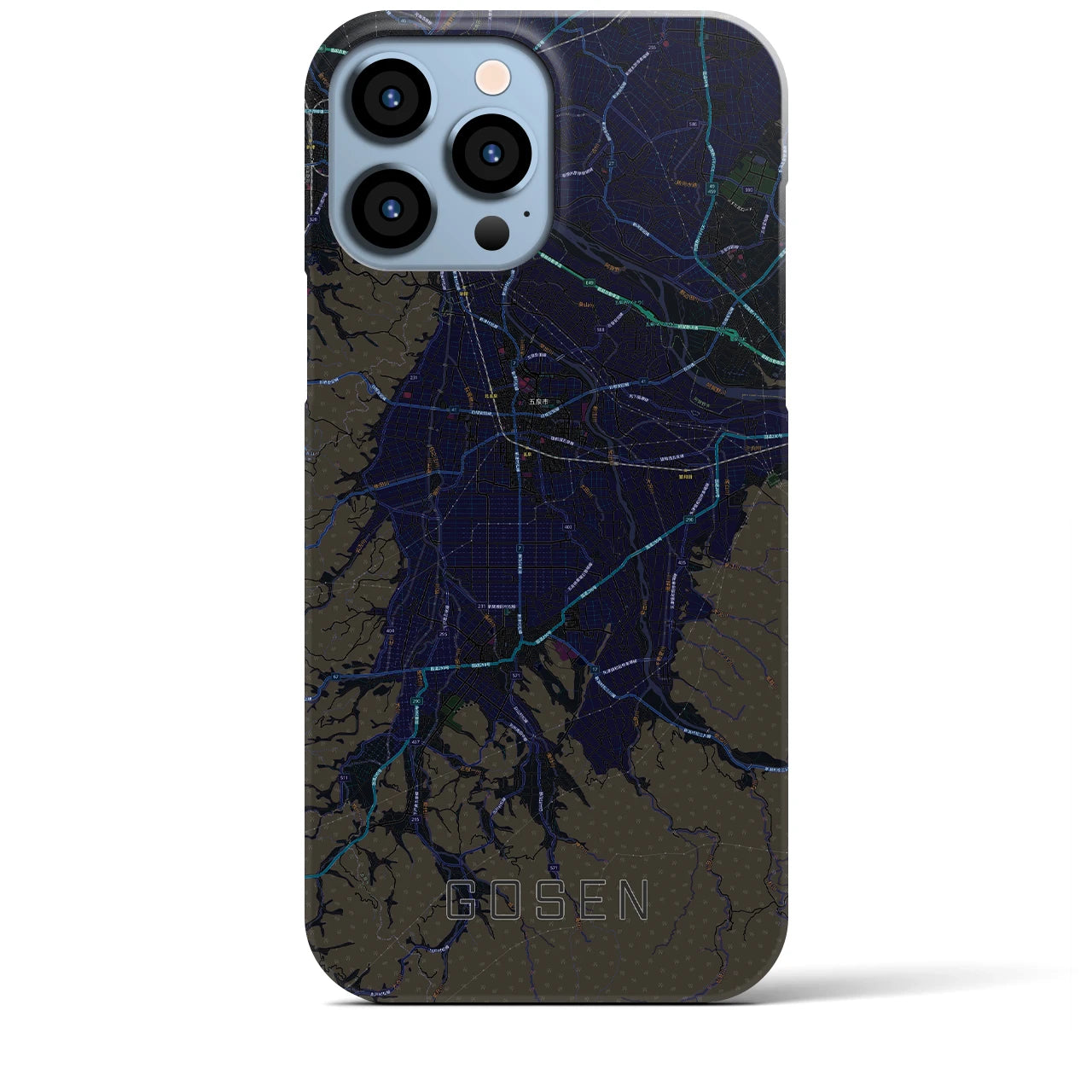 【五泉(新潟県)】地図柄iPhoneケース(バックカバータイプ)