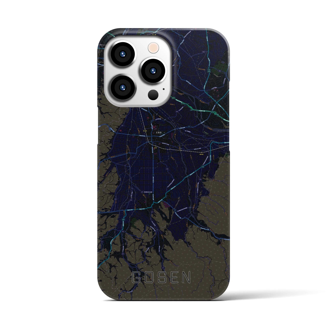 【五泉(新潟県)】地図柄iPhoneケース(バックカバータイプ)