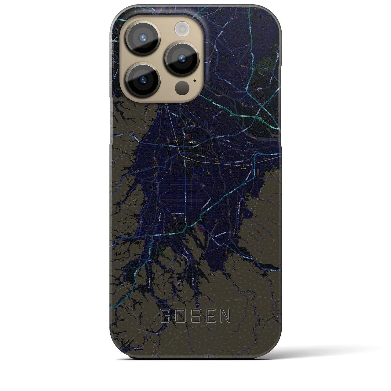 【五泉(新潟県)】地図柄iPhoneケース(バックカバータイプ)