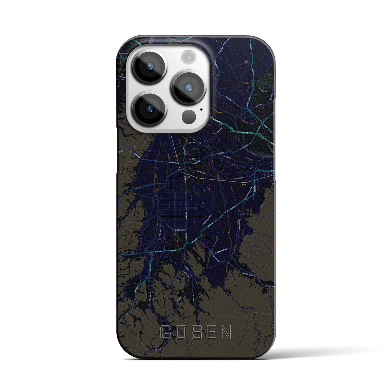 【五泉(新潟県)】地図柄iPhoneケース(バックカバータイプ)
