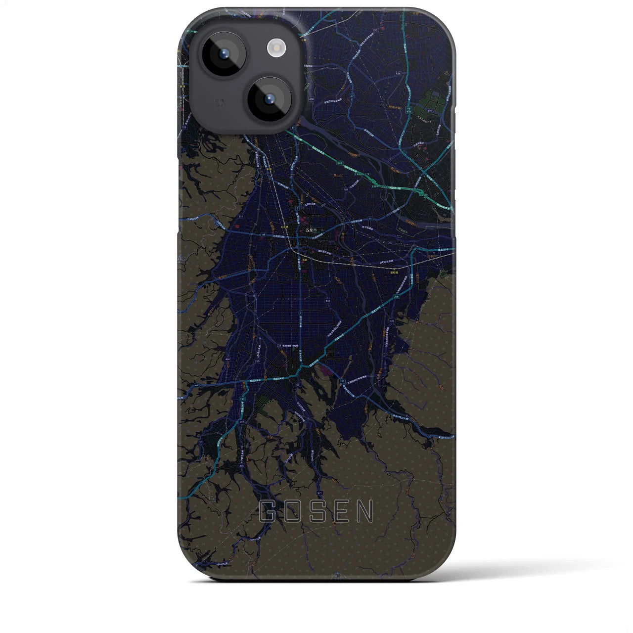 【五泉(新潟県)】地図柄iPhoneケース(バックカバータイプ)