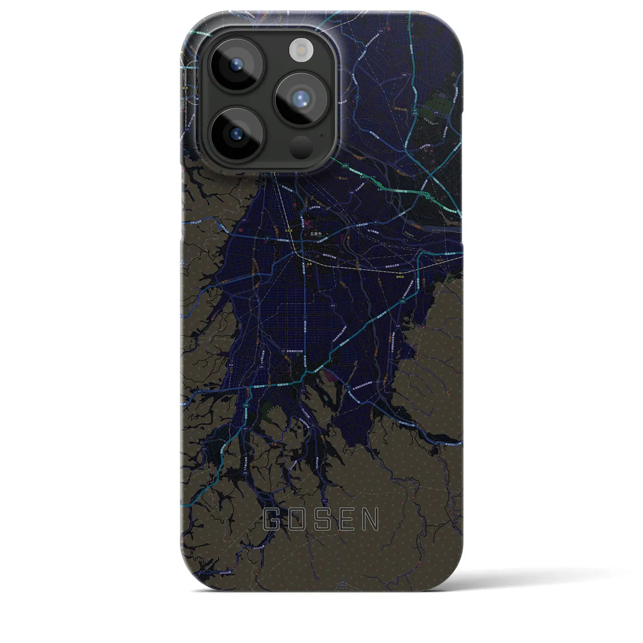 【五泉(新潟県)】地図柄iPhoneケース(バックカバータイプ)