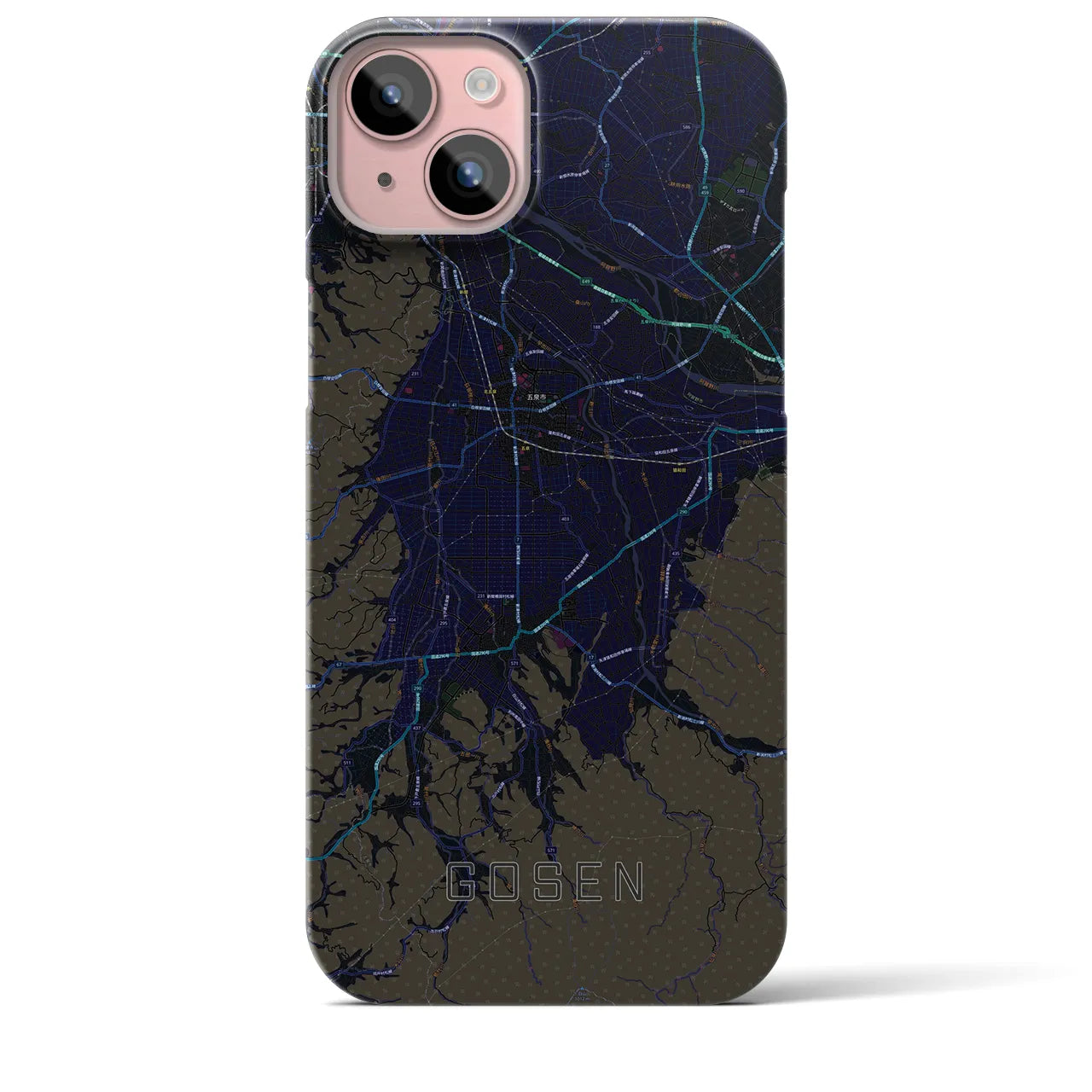 【五泉(新潟県)】地図柄iPhoneケース(バックカバータイプ)