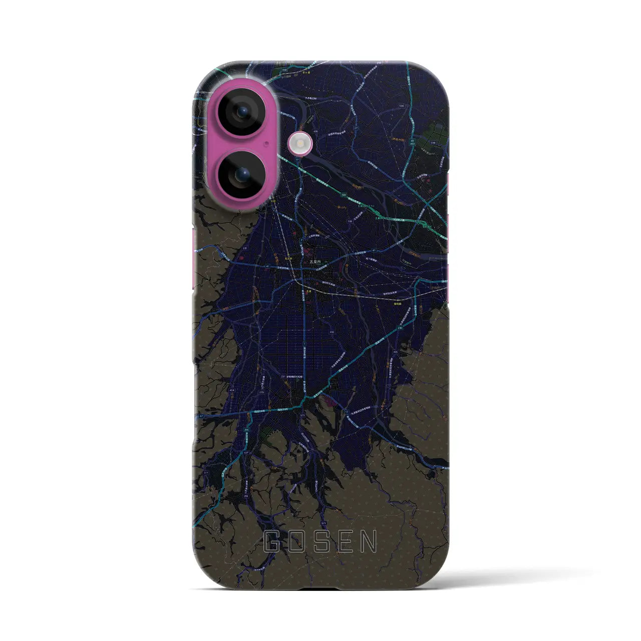 【五泉(新潟県)】地図柄iPhoneケース(バックカバータイプ)