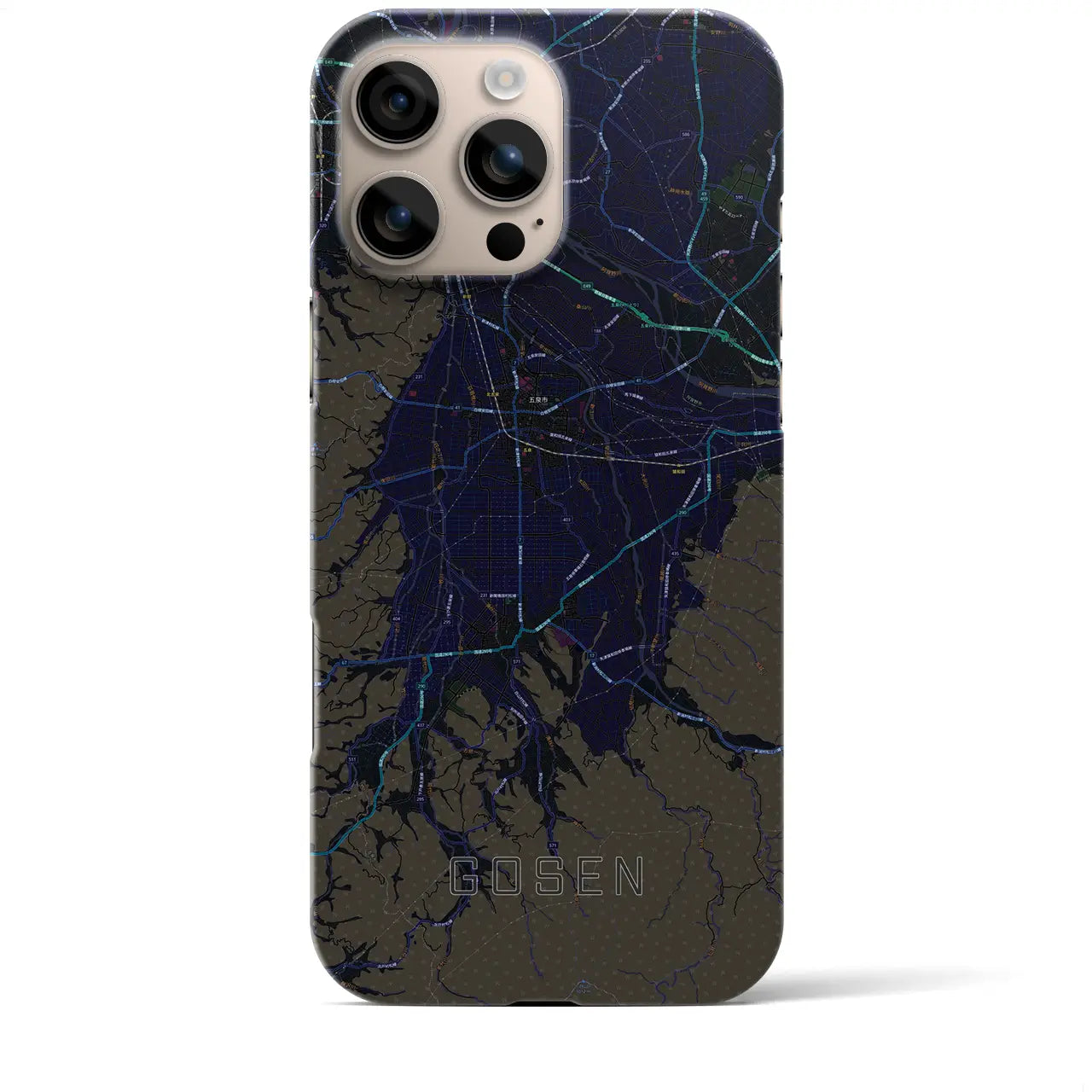 【五泉(新潟県)】地図柄iPhoneケース(バックカバータイプ)