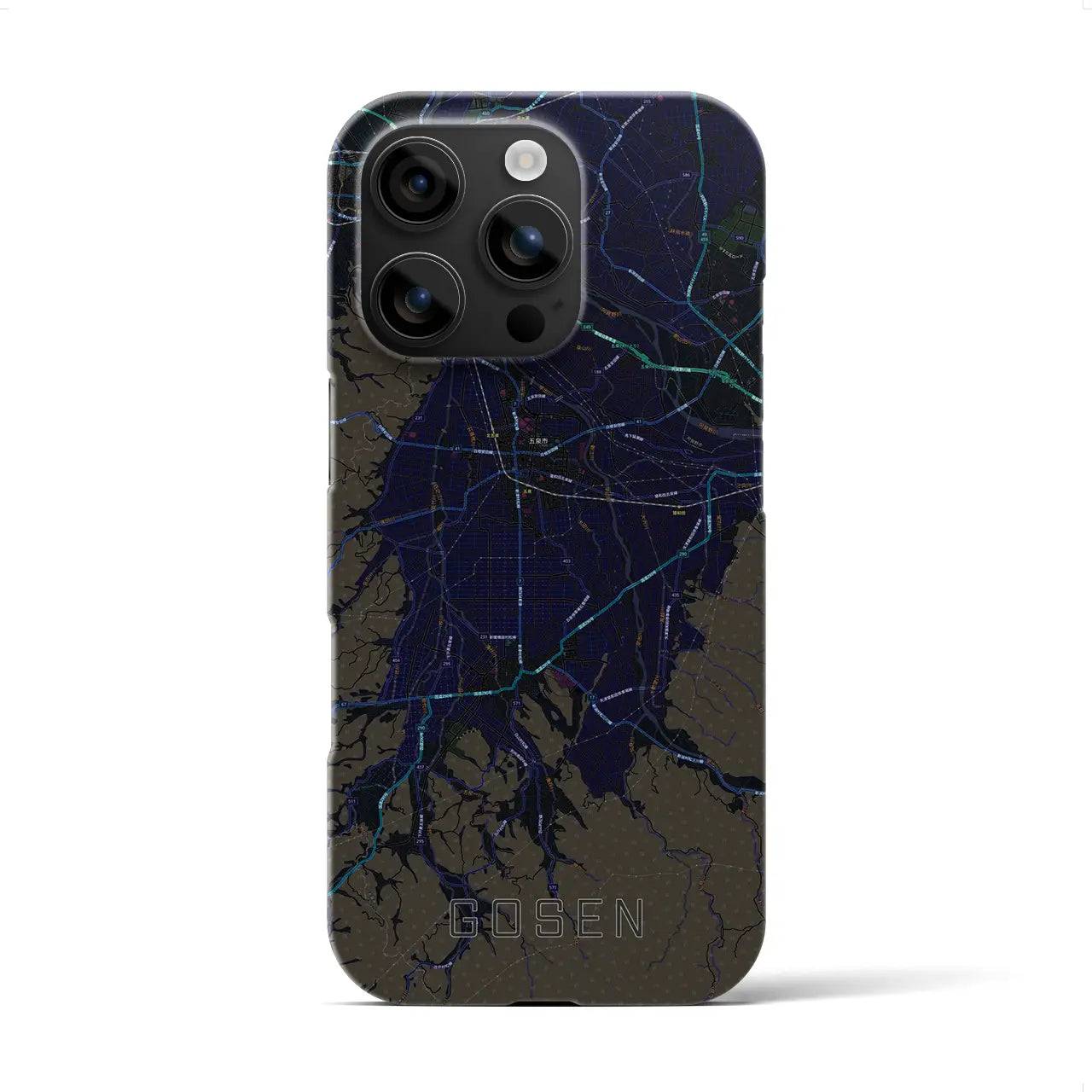 【五泉(新潟県)】地図柄iPhoneケース(バックカバータイプ)