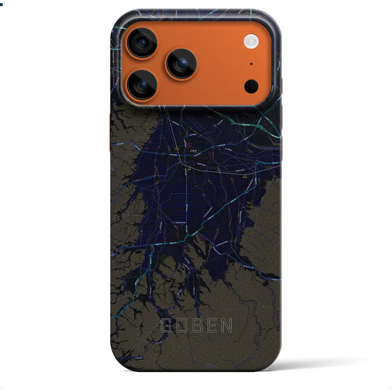 【五泉(新潟県)】地図柄iPhoneケース(バックカバータイプ)