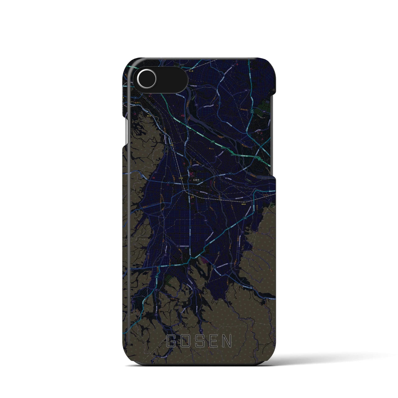 【五泉(新潟県)】地図柄iPhoneケース(バックカバータイプ)