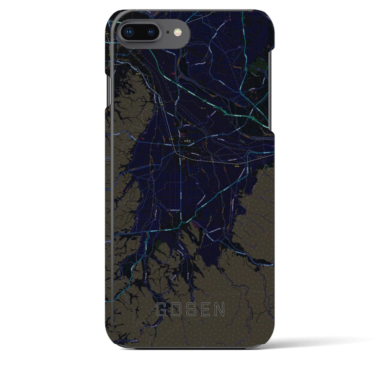 【五泉(新潟県)】地図柄iPhoneケース(バックカバータイプ)