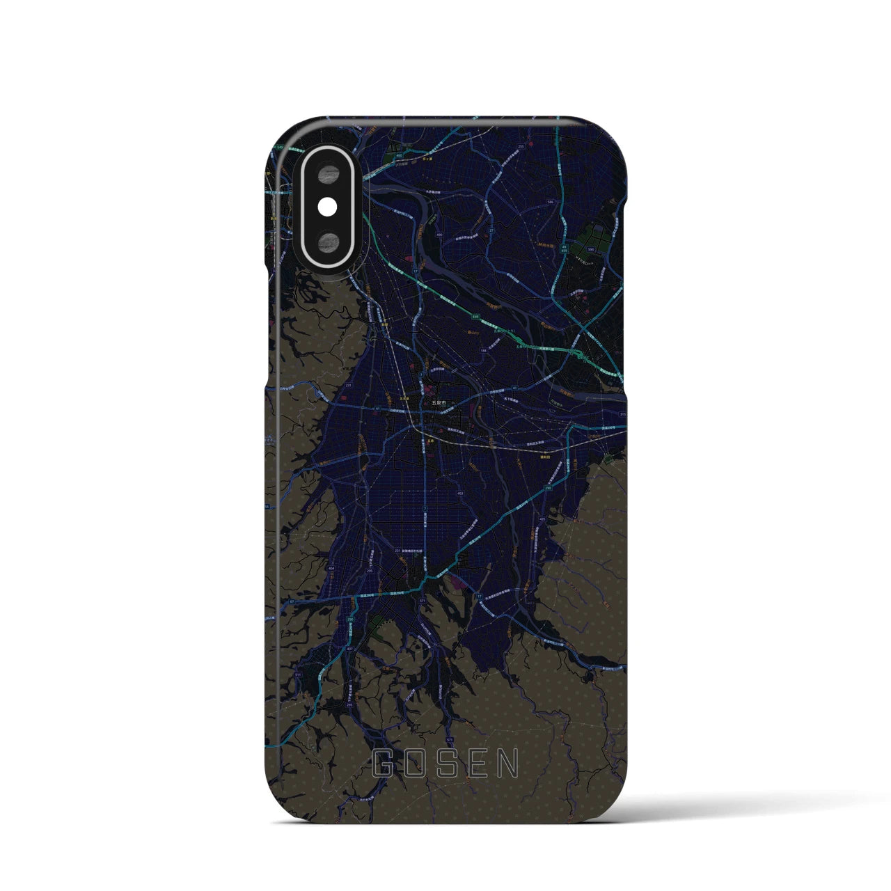 【五泉(新潟県)】地図柄iPhoneケース(バックカバータイプ)