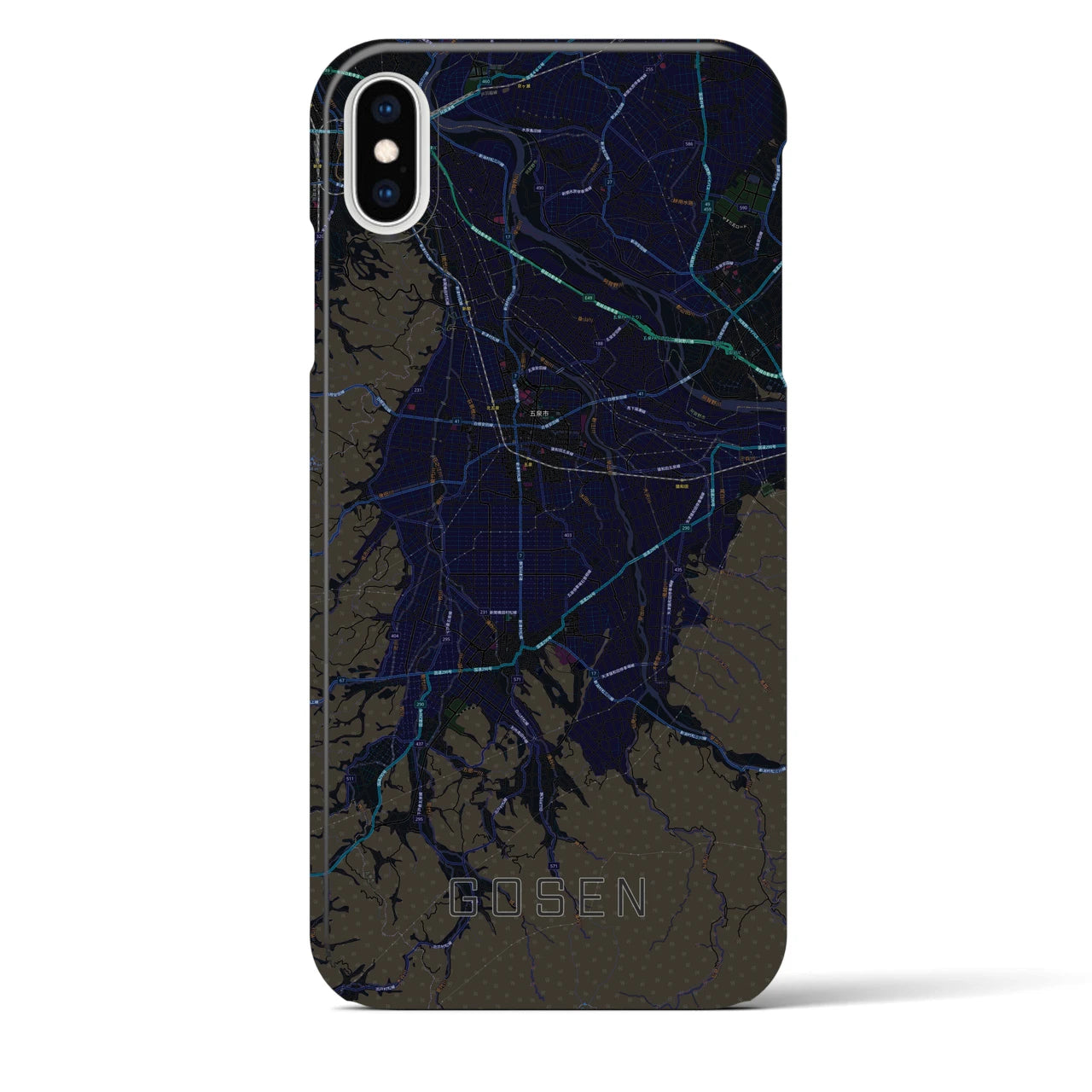 【五泉(新潟県)】地図柄iPhoneケース(バックカバータイプ)