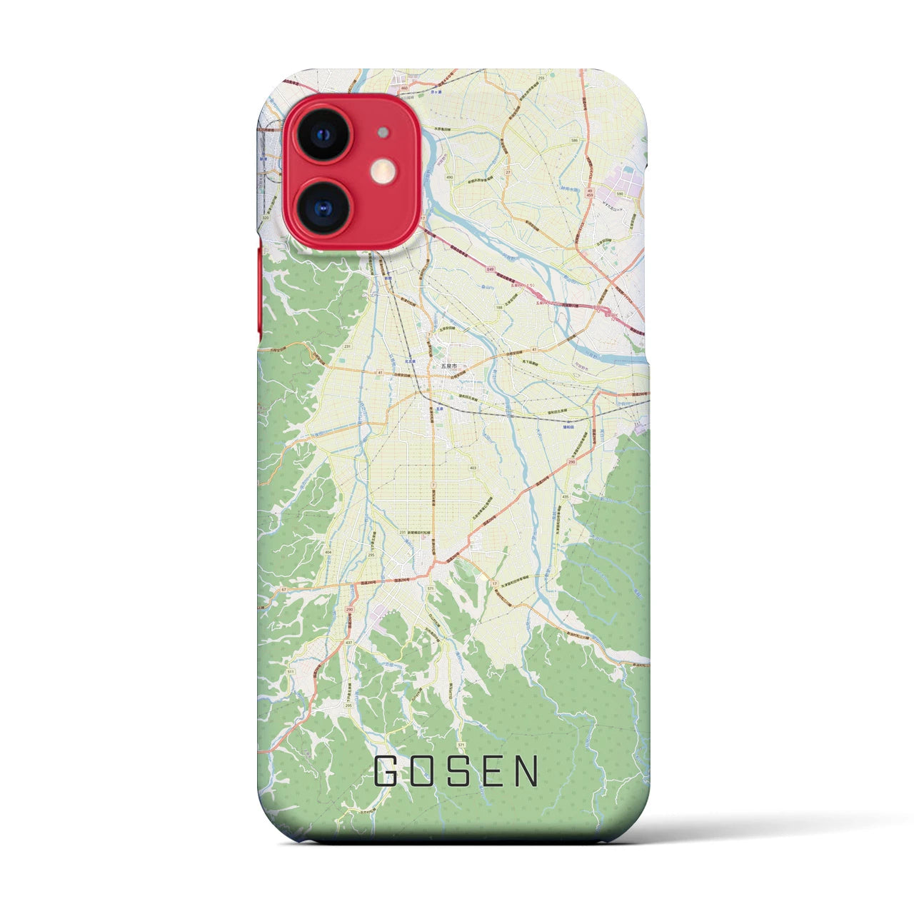 【五泉(新潟県)】地図柄iPhoneケース(バックカバータイプ)