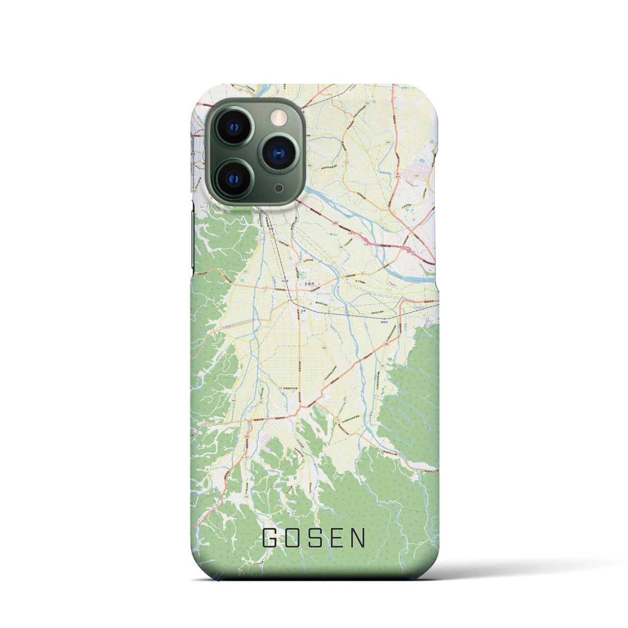 【五泉(新潟県)】地図柄iPhoneケース(バックカバータイプ)