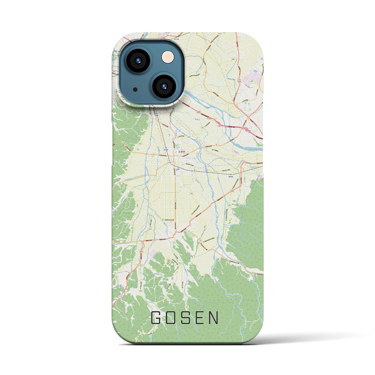 【五泉(新潟県)】地図柄iPhoneケース(バックカバータイプ)
