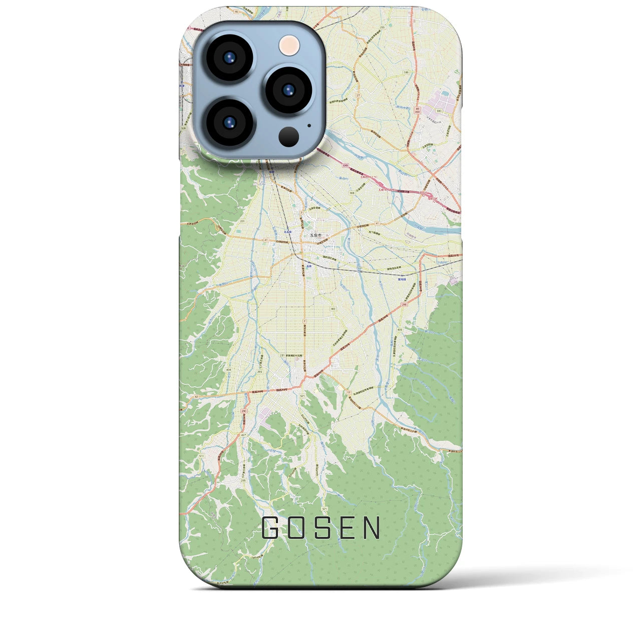 【五泉(新潟県)】地図柄iPhoneケース(バックカバータイプ)