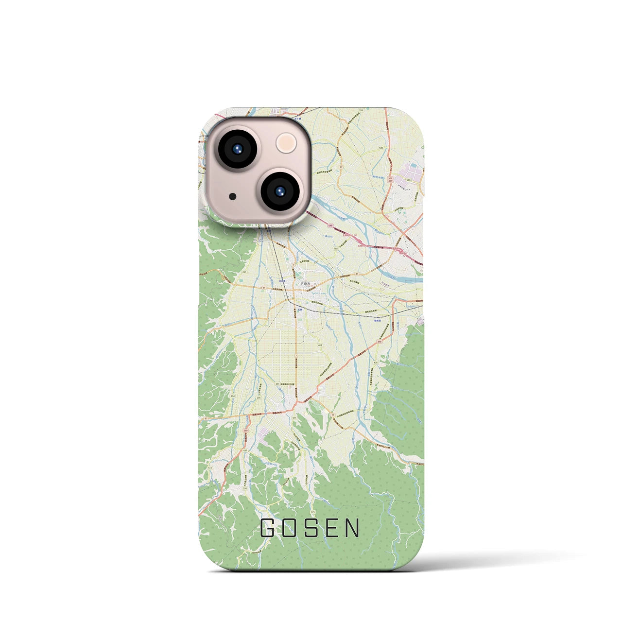 【五泉(新潟県)】地図柄iPhoneケース(バックカバータイプ)