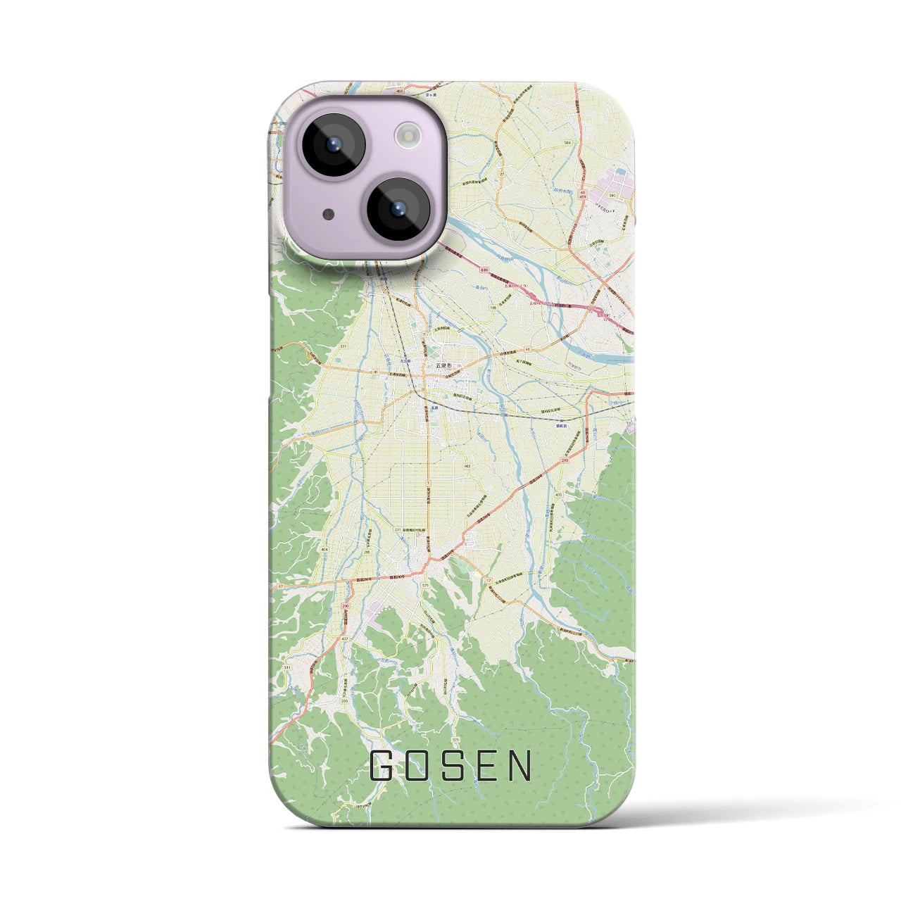 【五泉(新潟県)】地図柄iPhoneケース(バックカバータイプ)