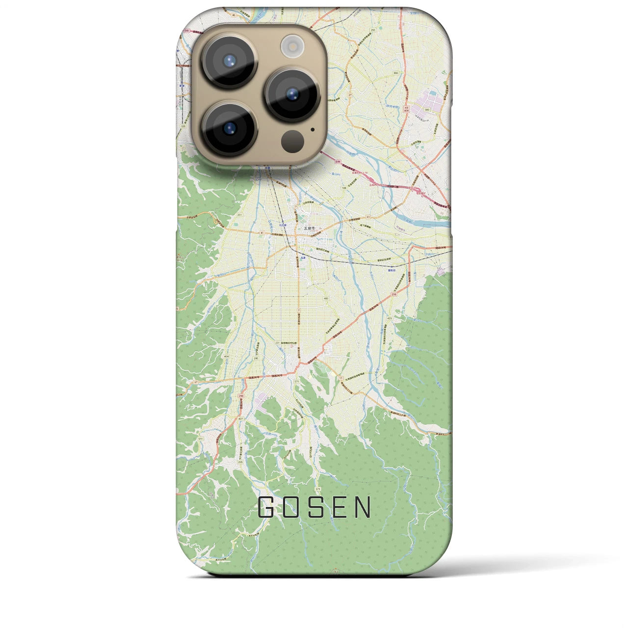 【五泉(新潟県)】地図柄iPhoneケース(バックカバータイプ)