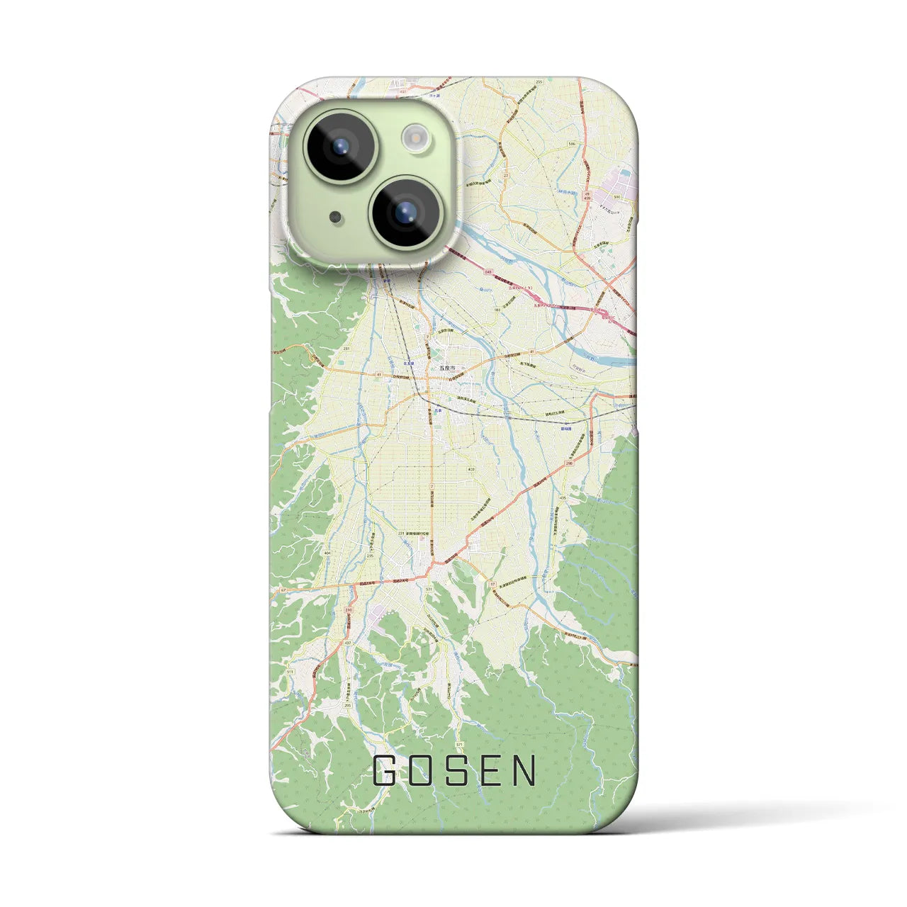 【五泉(新潟県)】地図柄iPhoneケース(バックカバータイプ)