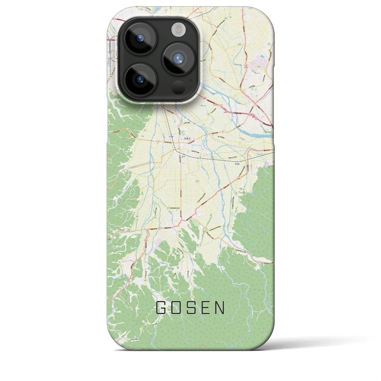 【五泉(新潟県)】地図柄iPhoneケース(バックカバータイプ)