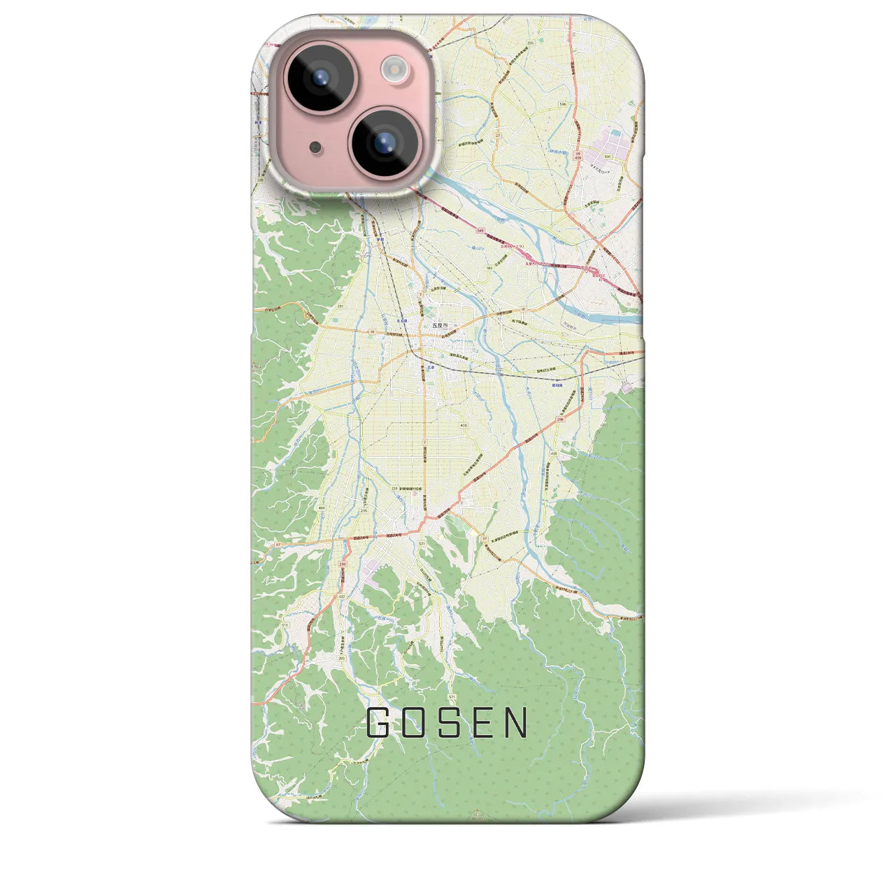 【五泉(新潟県)】地図柄iPhoneケース(バックカバータイプ)