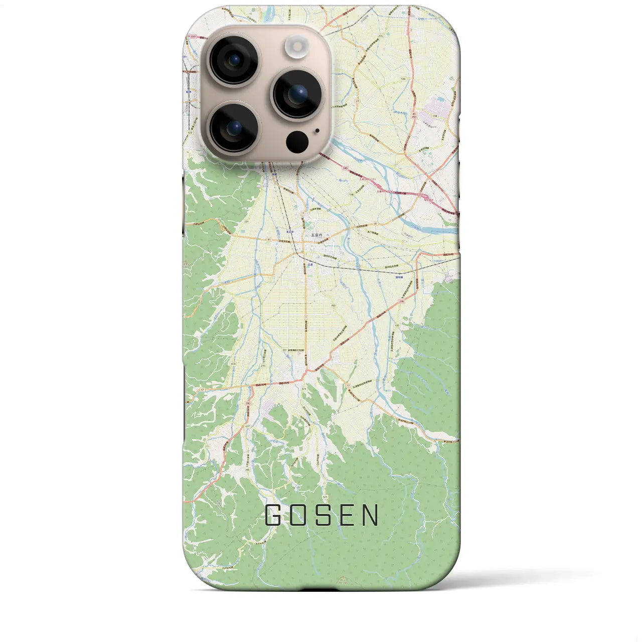 【五泉(新潟県)】地図柄iPhoneケース(バックカバータイプ)