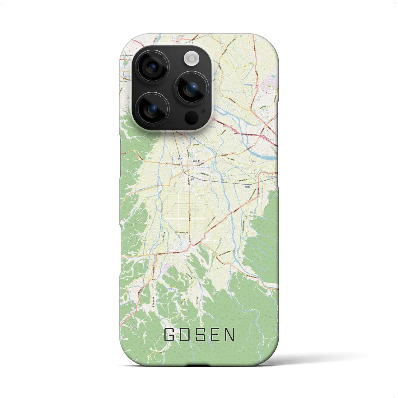 【五泉(新潟県)】地図柄iPhoneケース(バックカバータイプ)