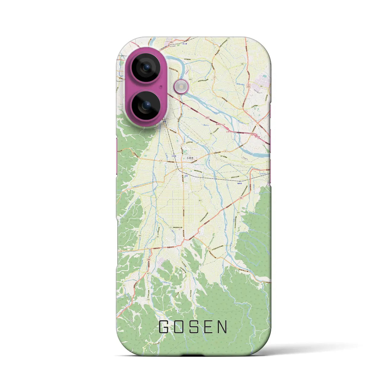 【五泉(新潟県)】地図柄iPhoneケース(バックカバータイプ)