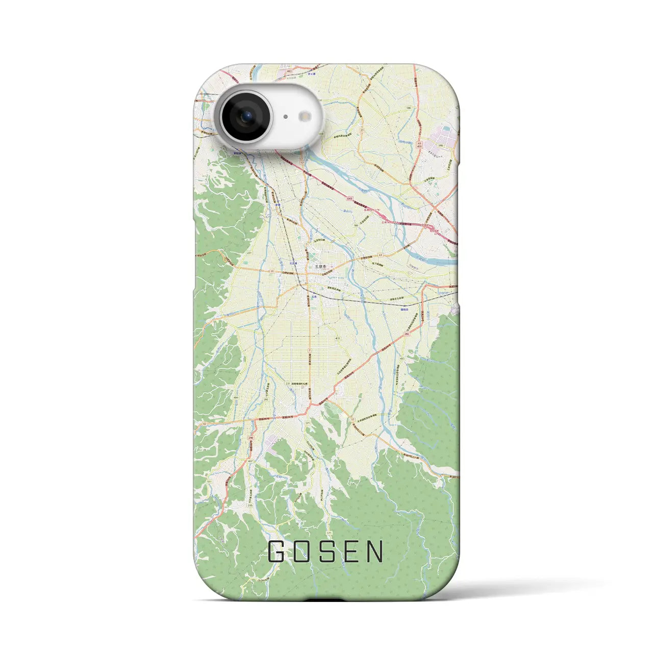 【五泉(新潟県)】地図柄iPhoneケース(バックカバータイプ)