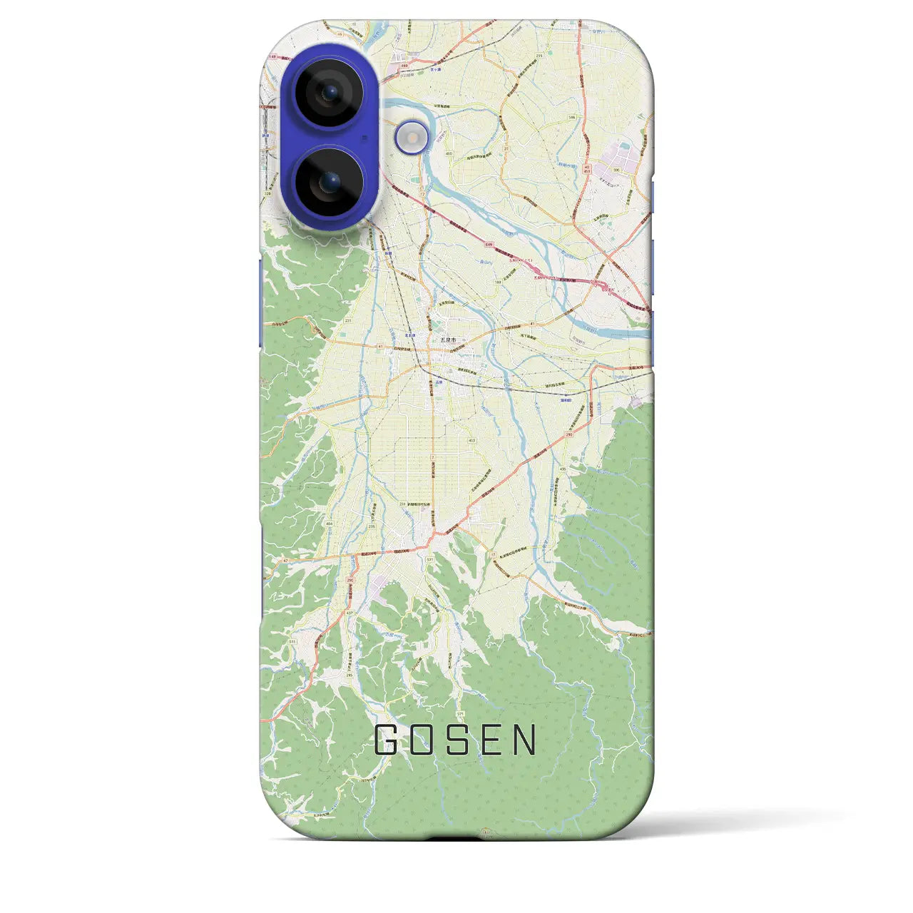 【五泉(新潟県)】地図柄iPhoneケース(バックカバータイプ)ナチュラル・iPhone 16 Pro Max 用
