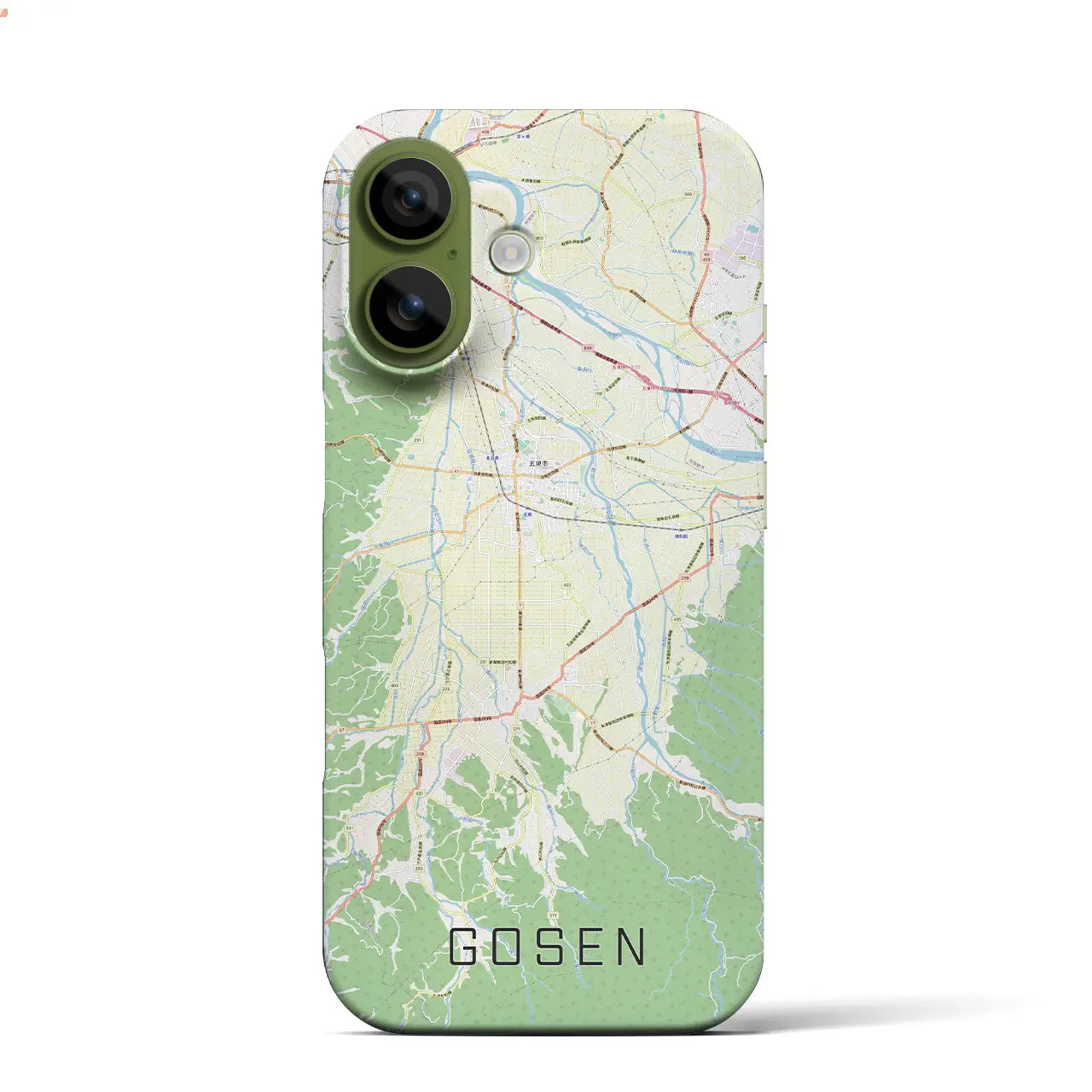 【五泉(新潟県)】地図柄iPhoneケース(バックカバータイプ)