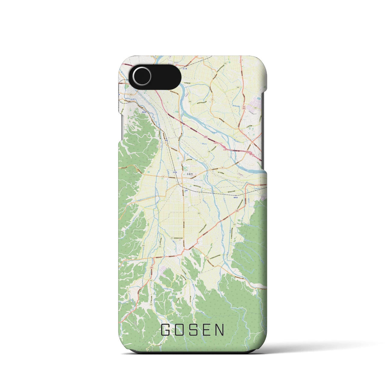 【五泉(新潟県)】地図柄iPhoneケース(バックカバータイプ)