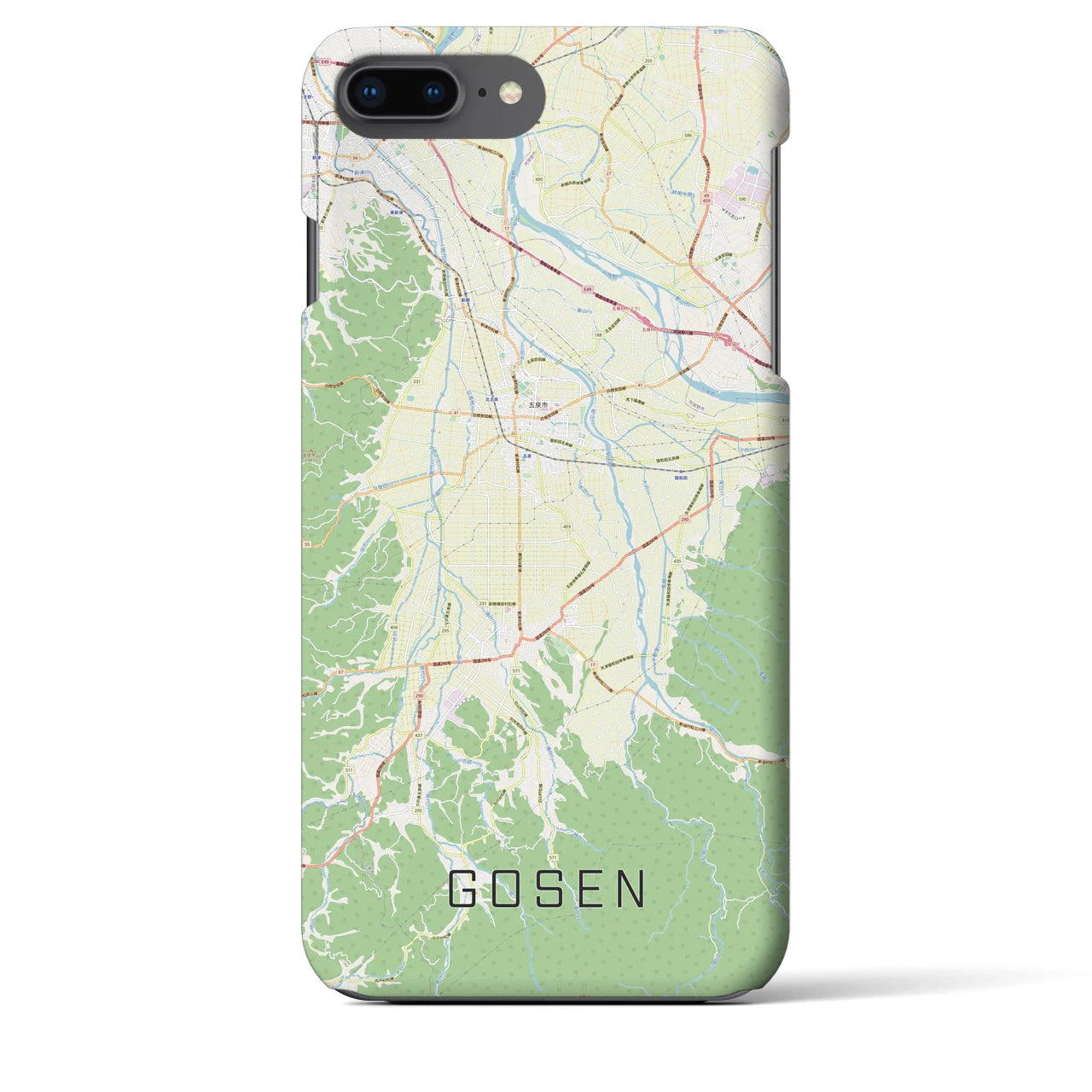 【五泉(新潟県)】地図柄iPhoneケース(バックカバータイプ)