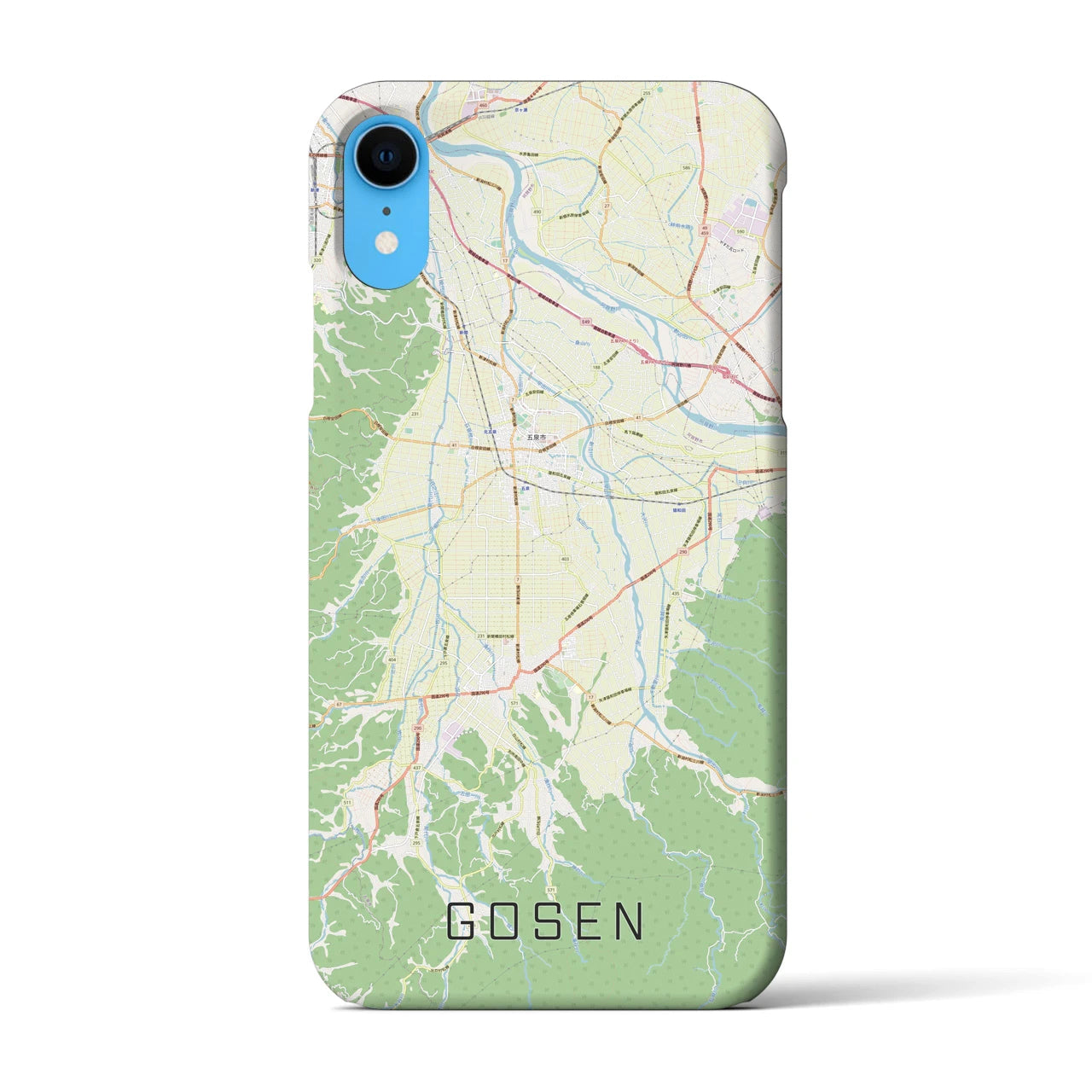 【五泉(新潟県)】地図柄iPhoneケース(バックカバータイプ)