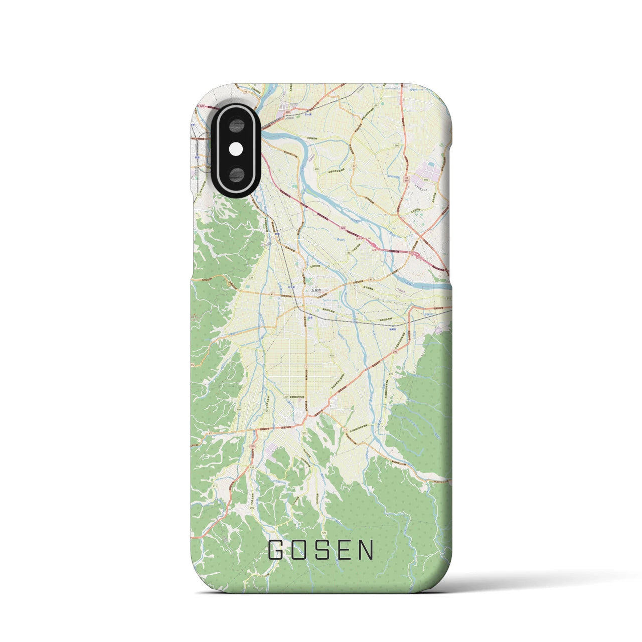 【五泉(新潟県)】地図柄iPhoneケース(バックカバータイプ)