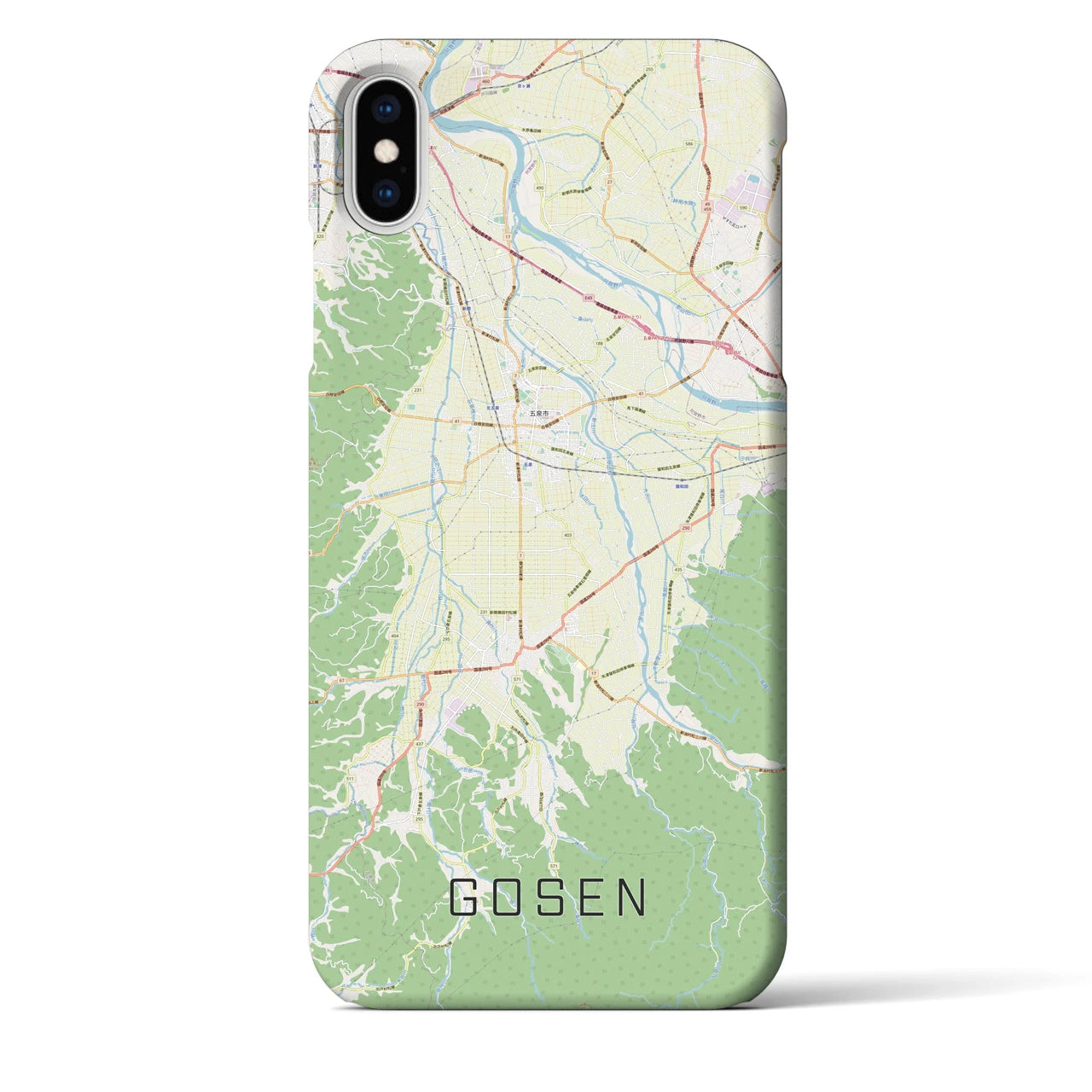 【五泉(新潟県)】地図柄iPhoneケース(バックカバータイプ)