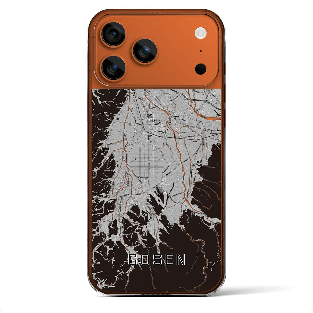 【五泉(新潟県)】地図柄iPhoneケース(クリアタイプ)