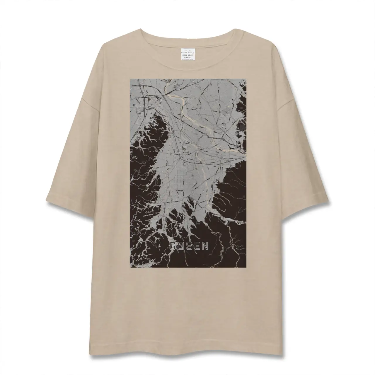 【五泉(新潟県)】地図柄ビッグシルエットTシャツ