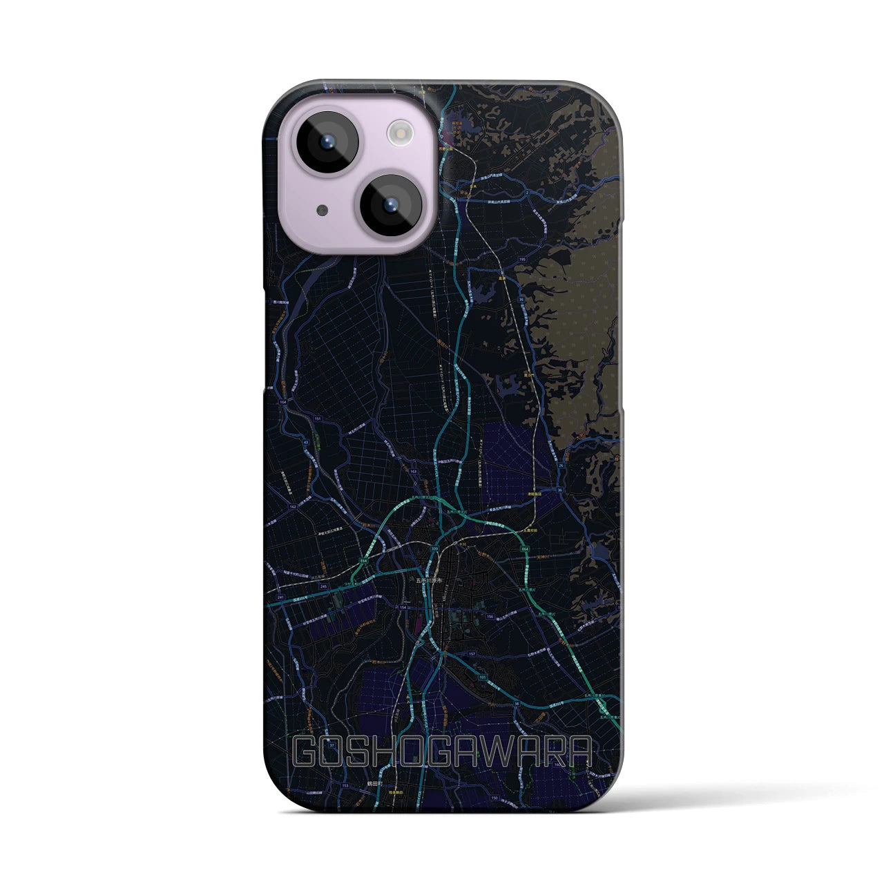【五所川原(青森県)】地図柄iPhoneケース(バックカバータイプ)