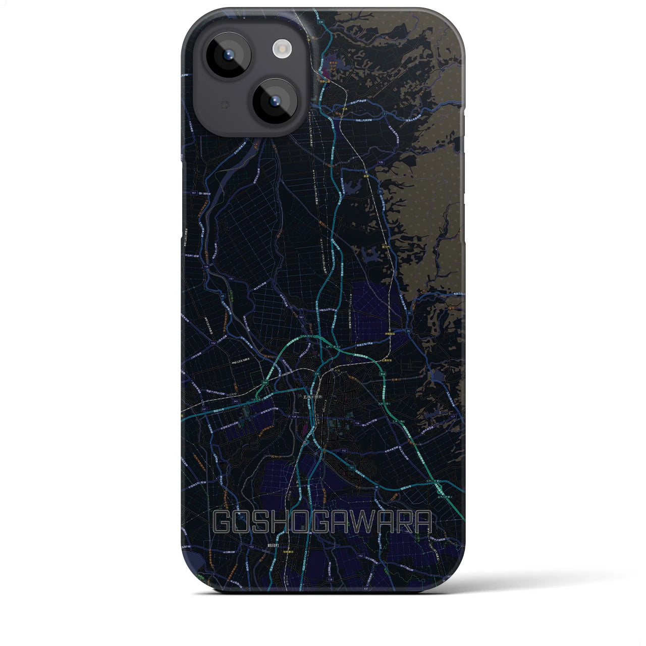 【五所川原(青森県)】地図柄iPhoneケース(バックカバータイプ)