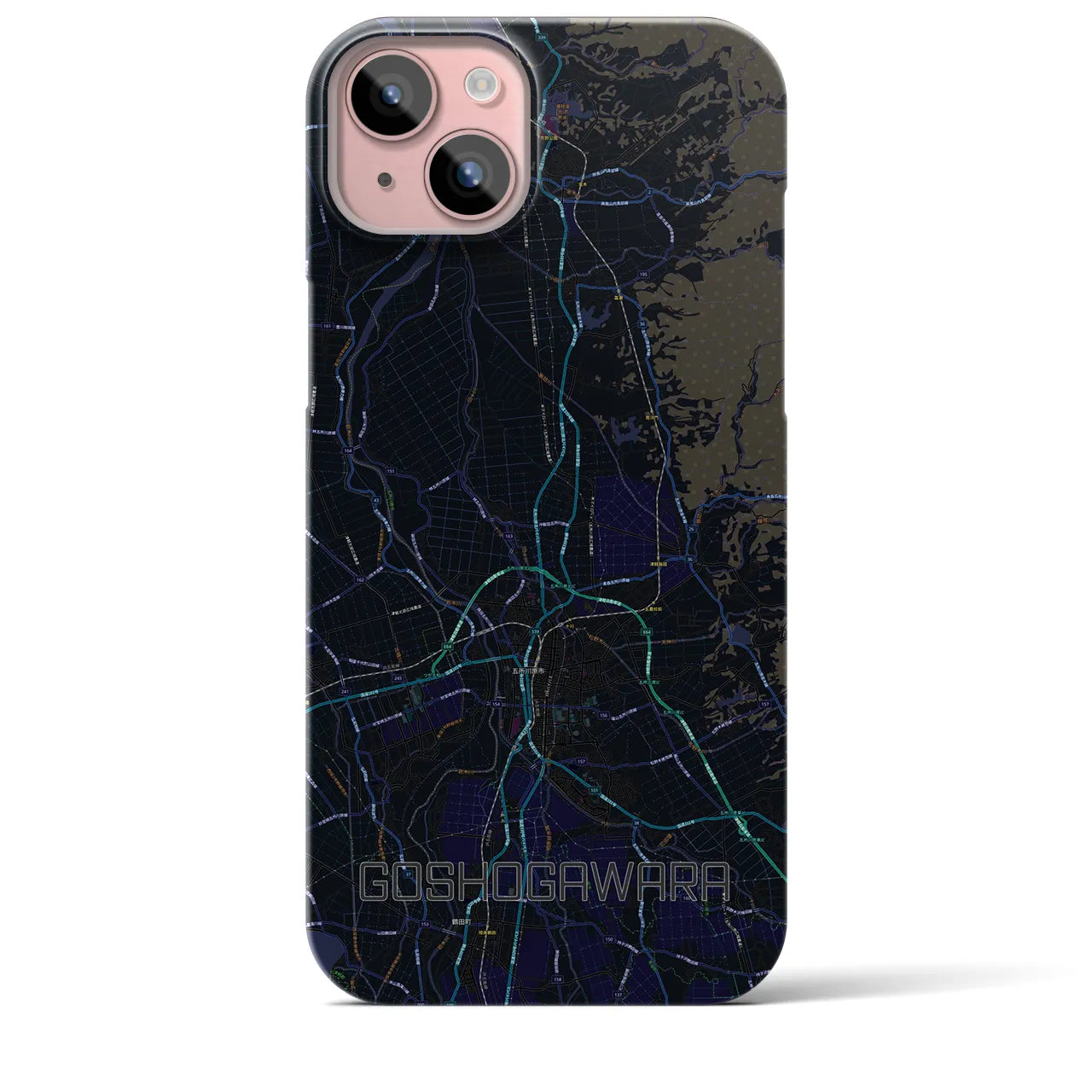 【五所川原(青森県)】地図柄iPhoneケース(バックカバータイプ)